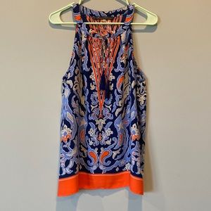 Sleeveless flowing blouse